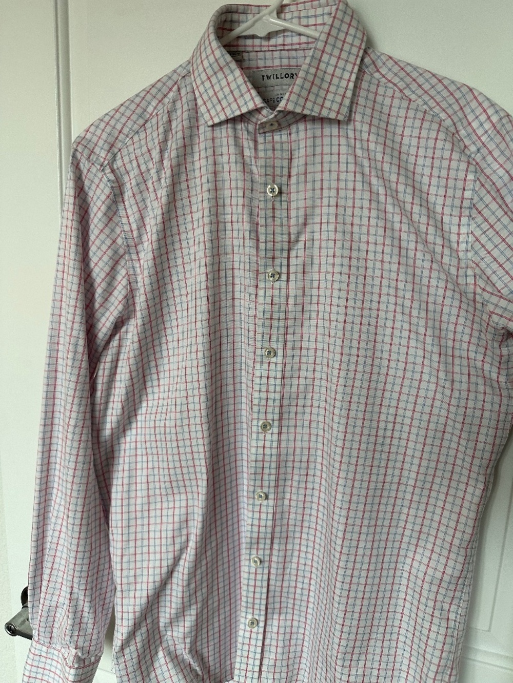Twillory dress shirt - Pink/Blue plaid - 100% Cotton